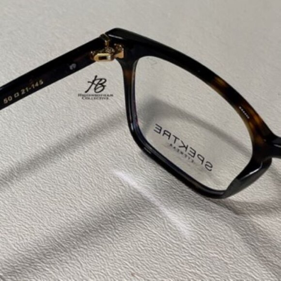SPEKTRE GATSBY SQUARE ACETATE EYEGLASS FRAMES HAVANA 50-21-145 NEW GTS02V - Picture 7 of 15
